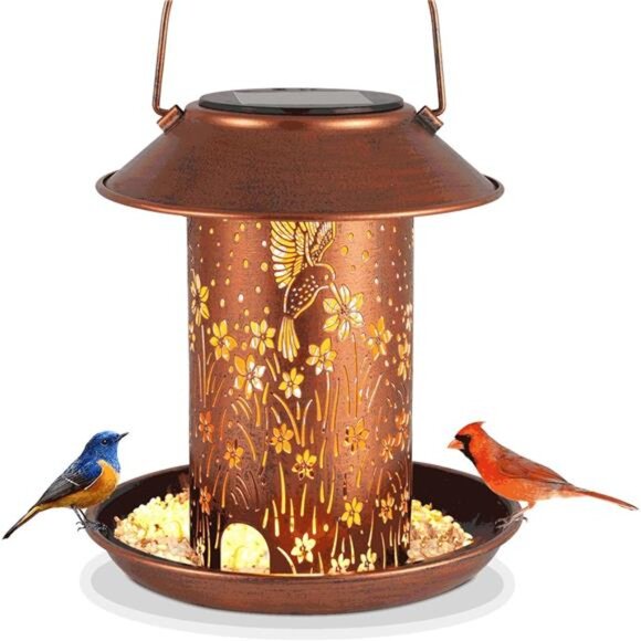 Bird Feeders for Outdoors Hummingbird Solar Lanterns Outdoor Waterproof Hanging - Picture 1 of 7
